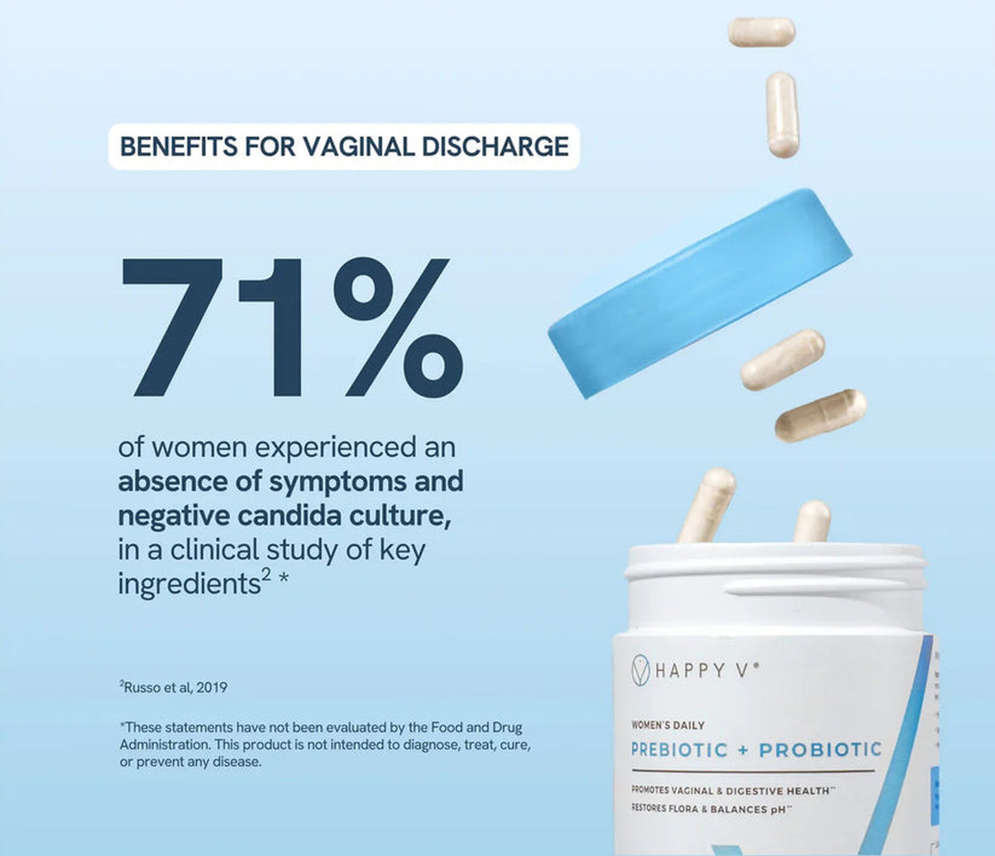 Happy V* Prebiotic + Probiotic